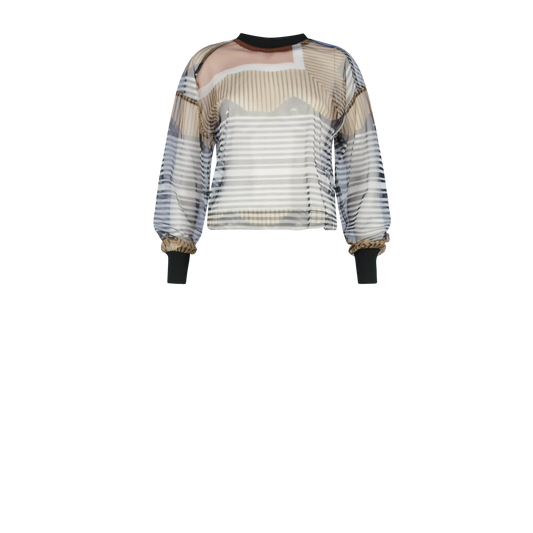 MAKUNDA Sheer tulle Akeso Print Shirts & Tops Leigh Schubert