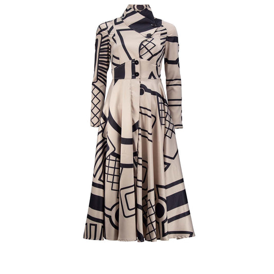 MANHATTAN Stone Octave Print Coat Dresses Leigh Schubert