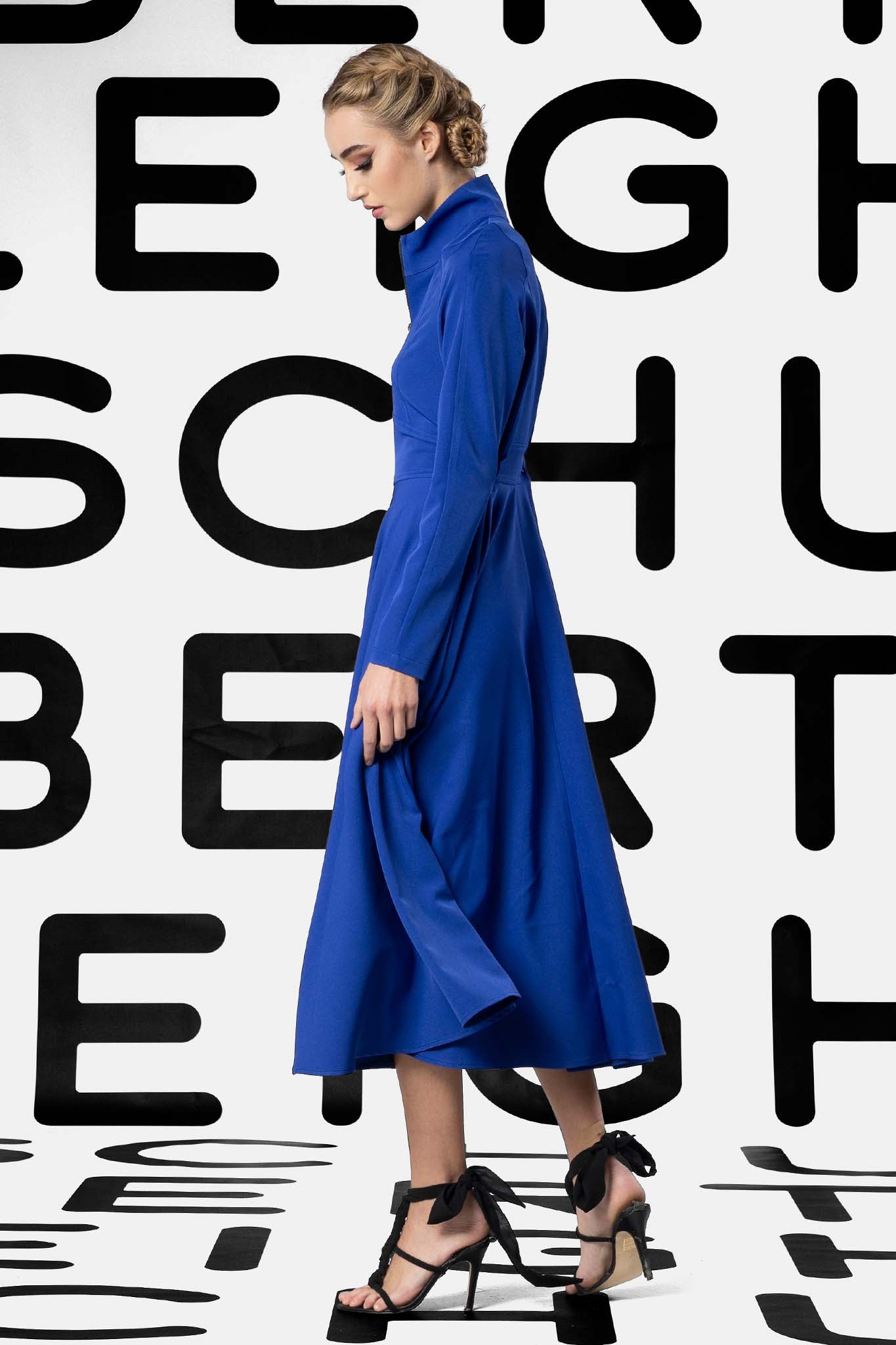 Leigh Schubert Coat Dresses PRESLEY Azure Blue