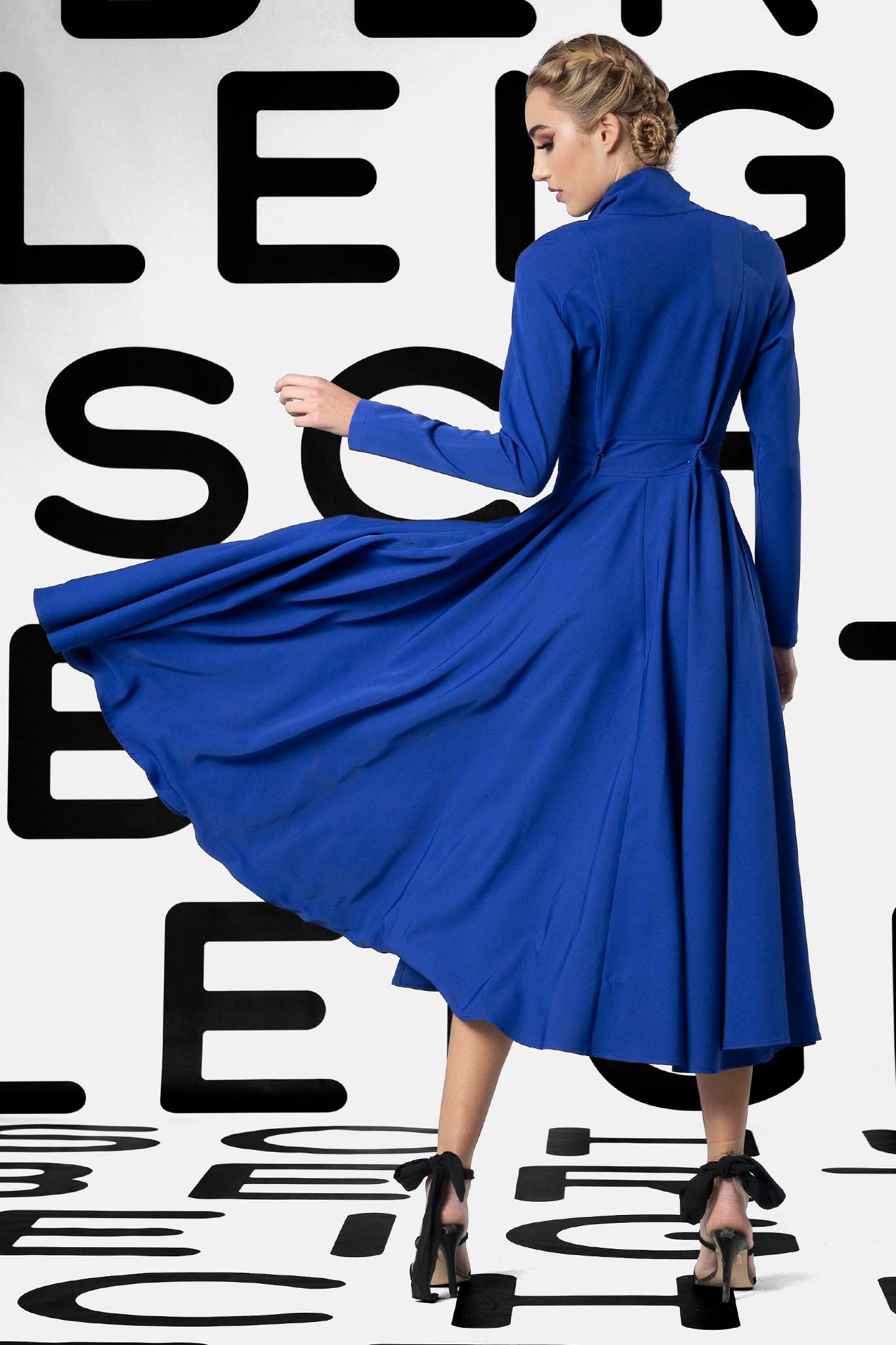 Leigh Schubert Coat Dresses PRESLEY Azure Blue