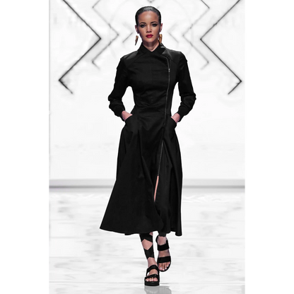 ROBERTSON Black Coat Dresses Leigh Schubert