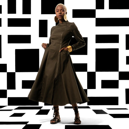 ROBERTSON Black Coat Dresses Leigh Schubert