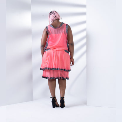 DENVER Aqua Stripe Trims Dresses Leigh Schubert