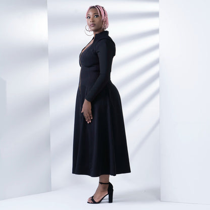 CLARIAT Navy Coat Dresses Leigh Schubert