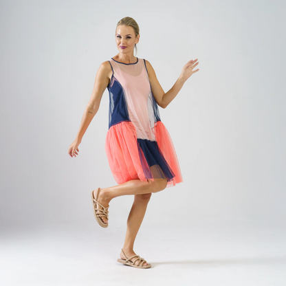 HELENA Navy Blush Lobster Dresses Leigh Schubert