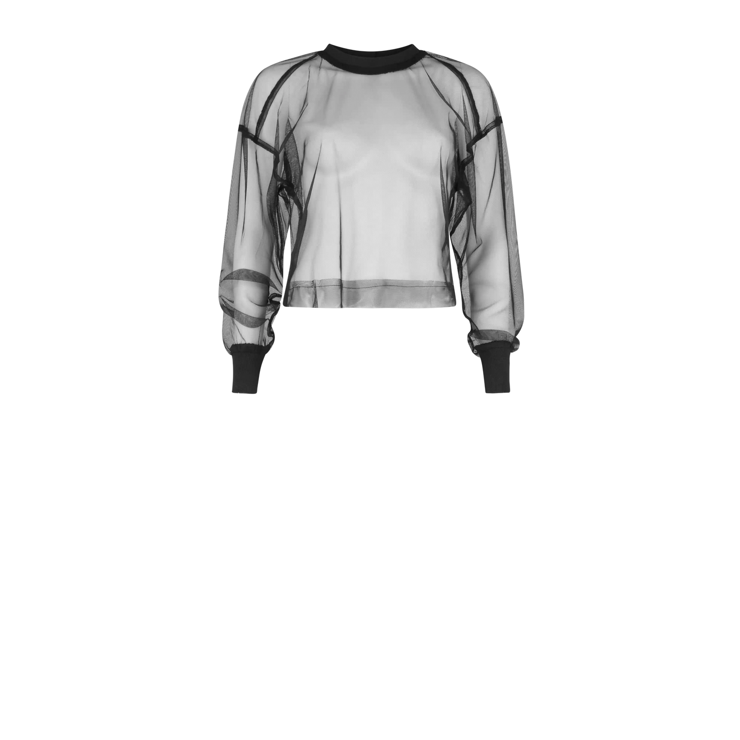 MAKUNDA Sheer tulle Black Shirts & Tops Leigh Schubert