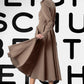 PRESLEY Mocca, Black Topstitch