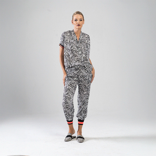 TRUDIE Zebra Silky Outfit Sets Leigh Schubert