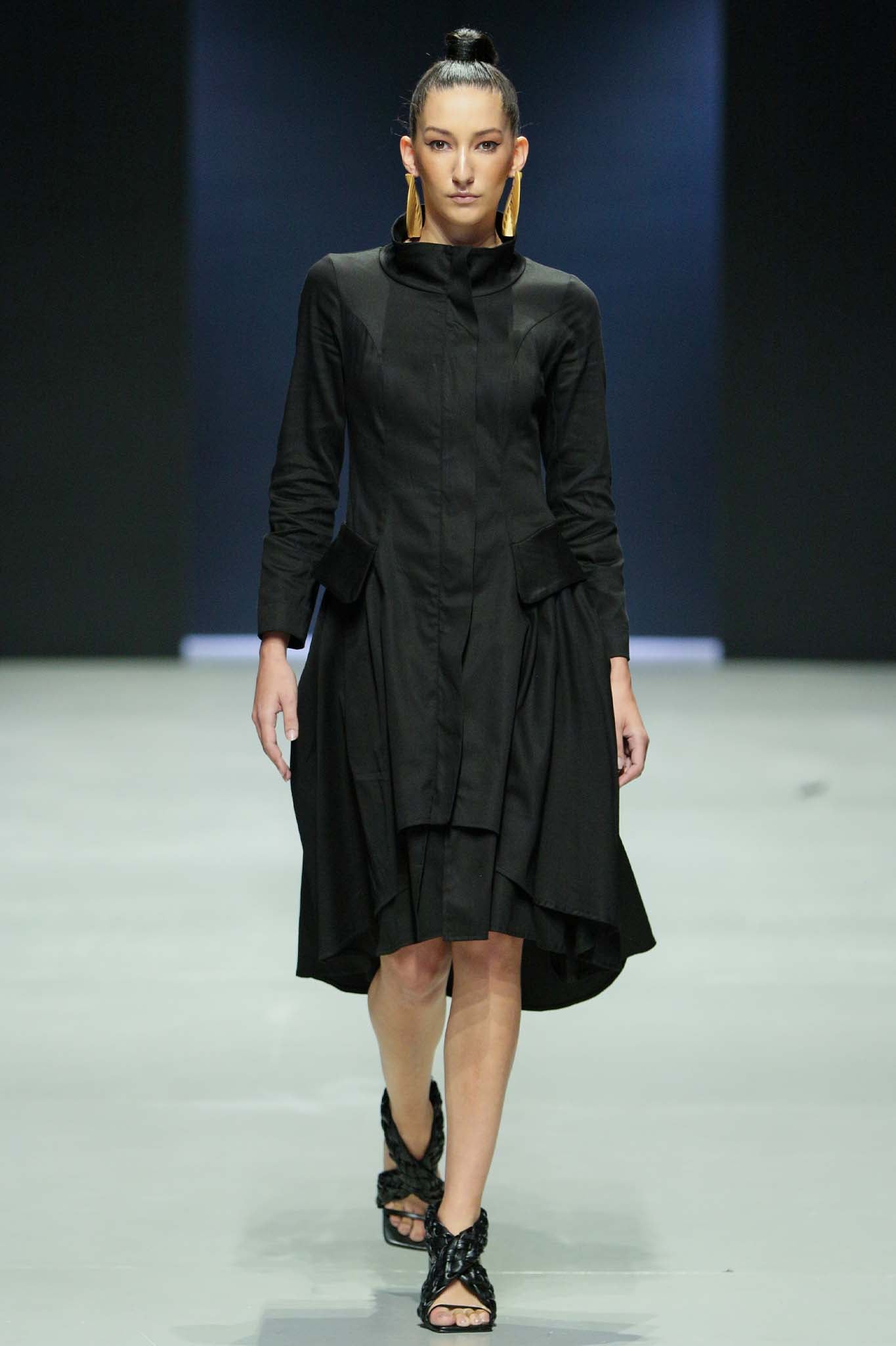 Leigh Schubert Coat Dresses VALERIE Charcoal