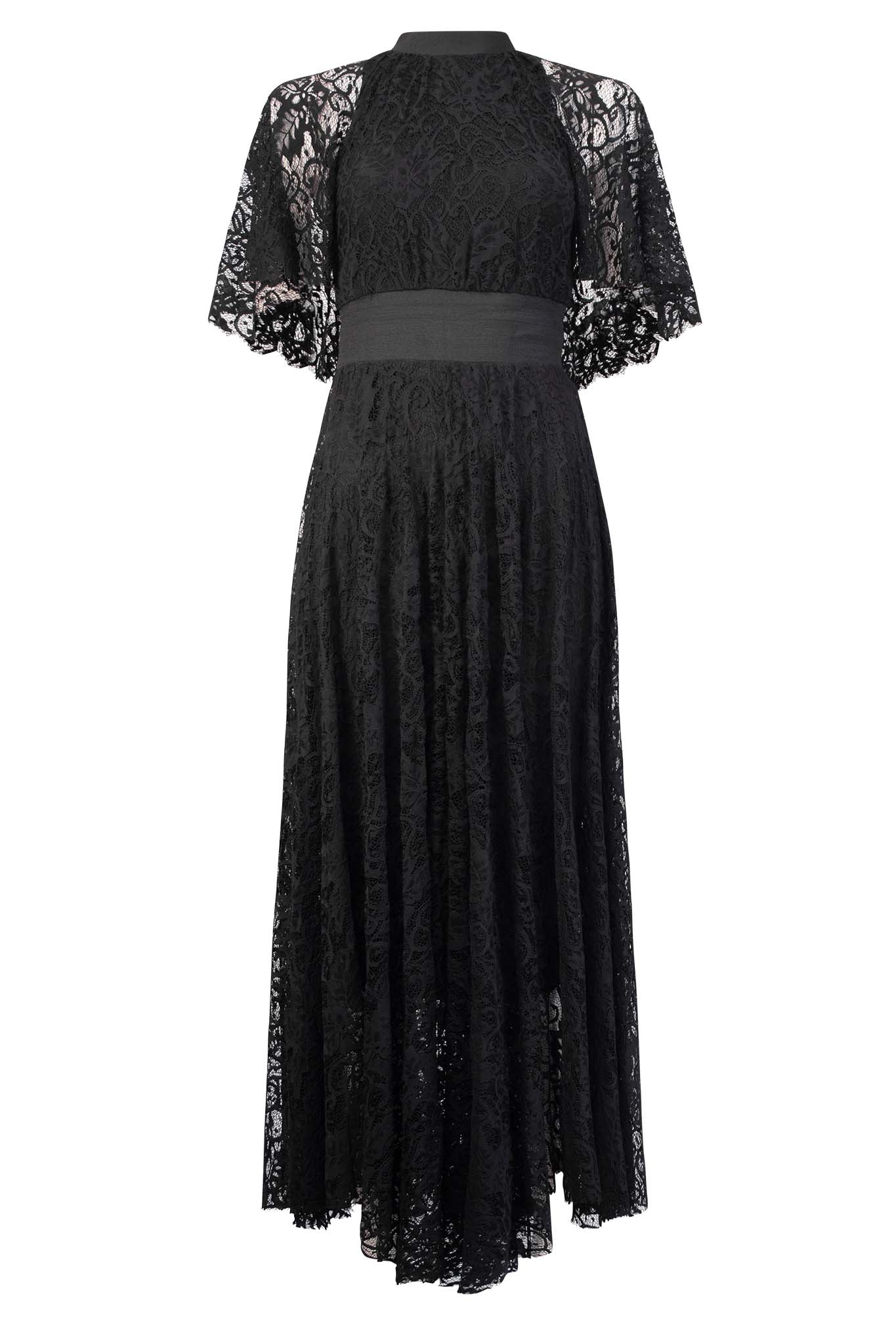 EMMY-B Black Large Lace Dresses Leigh Schubert