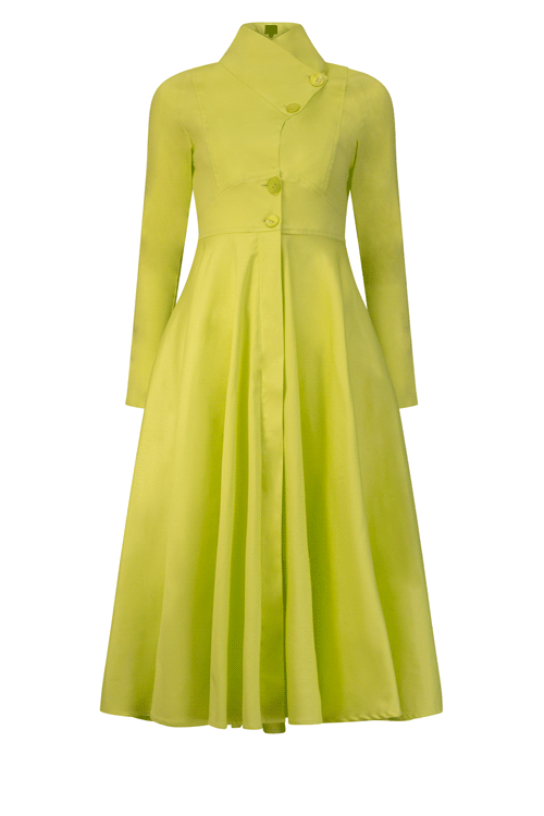 Leigh Schubert Coat Dresses NEW-YORK Lime