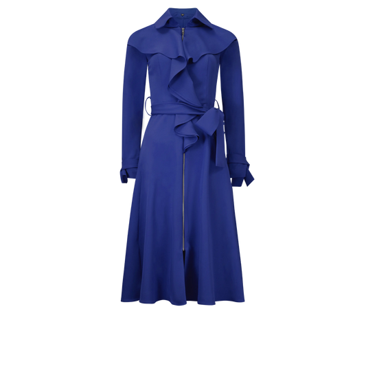 IRIS Azure Blue Coat Dresses Leigh Schubert