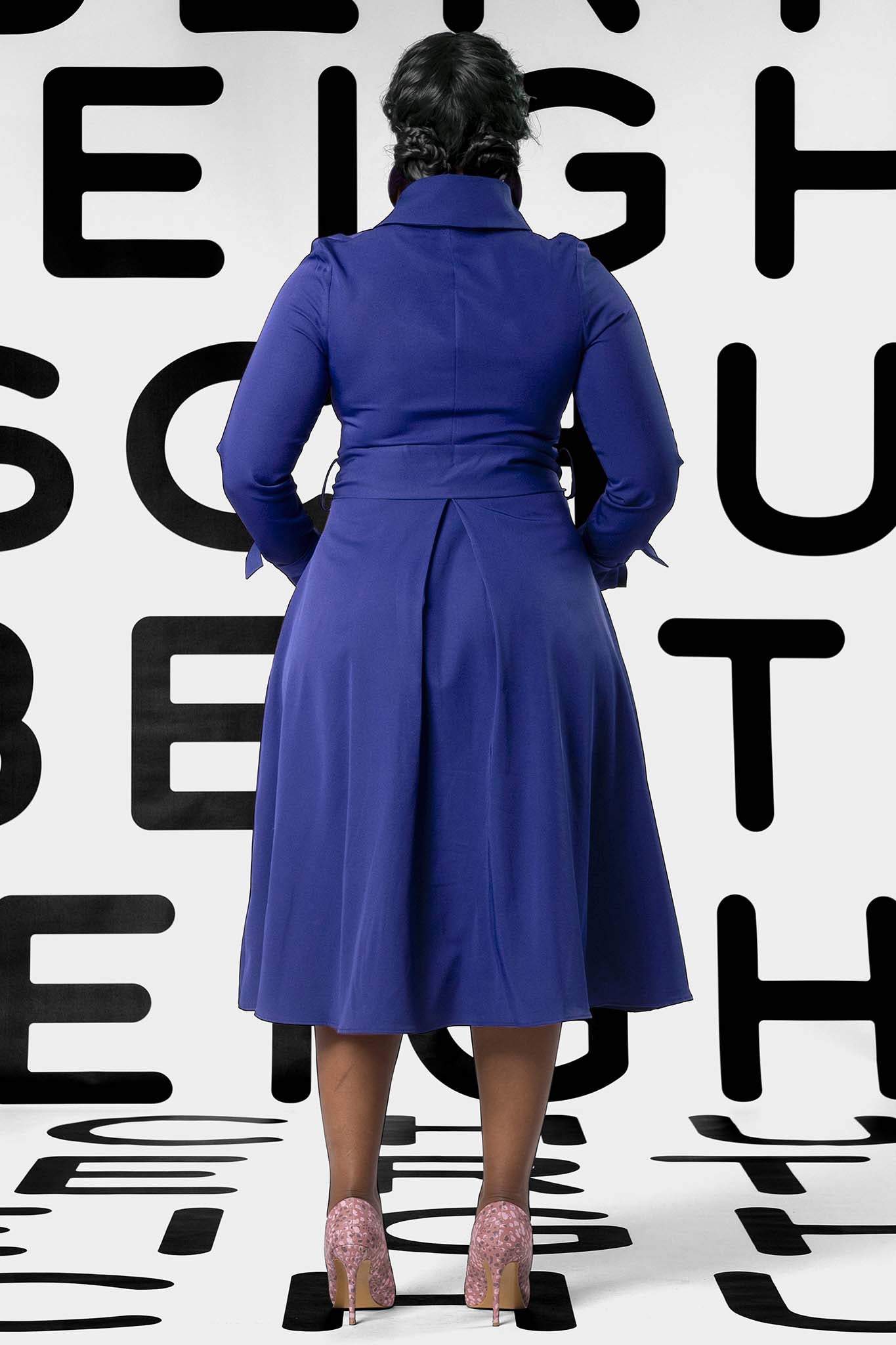 Leigh Schubert Coat Dresses IRIS Azure Blue R