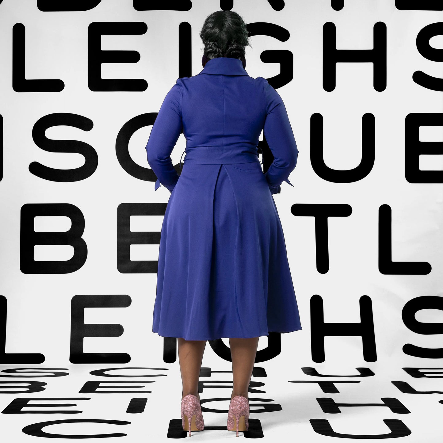 Leigh Schubert Coat Dresses IRIS Azure Blue