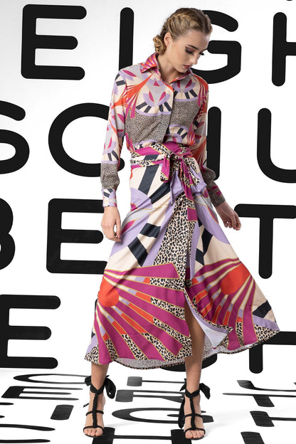 PANTHER Medal Lilac Print Skirts Leigh Schubert