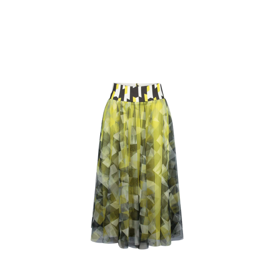 FENNELLA Citroen black grey print Skirts Leigh Schubert