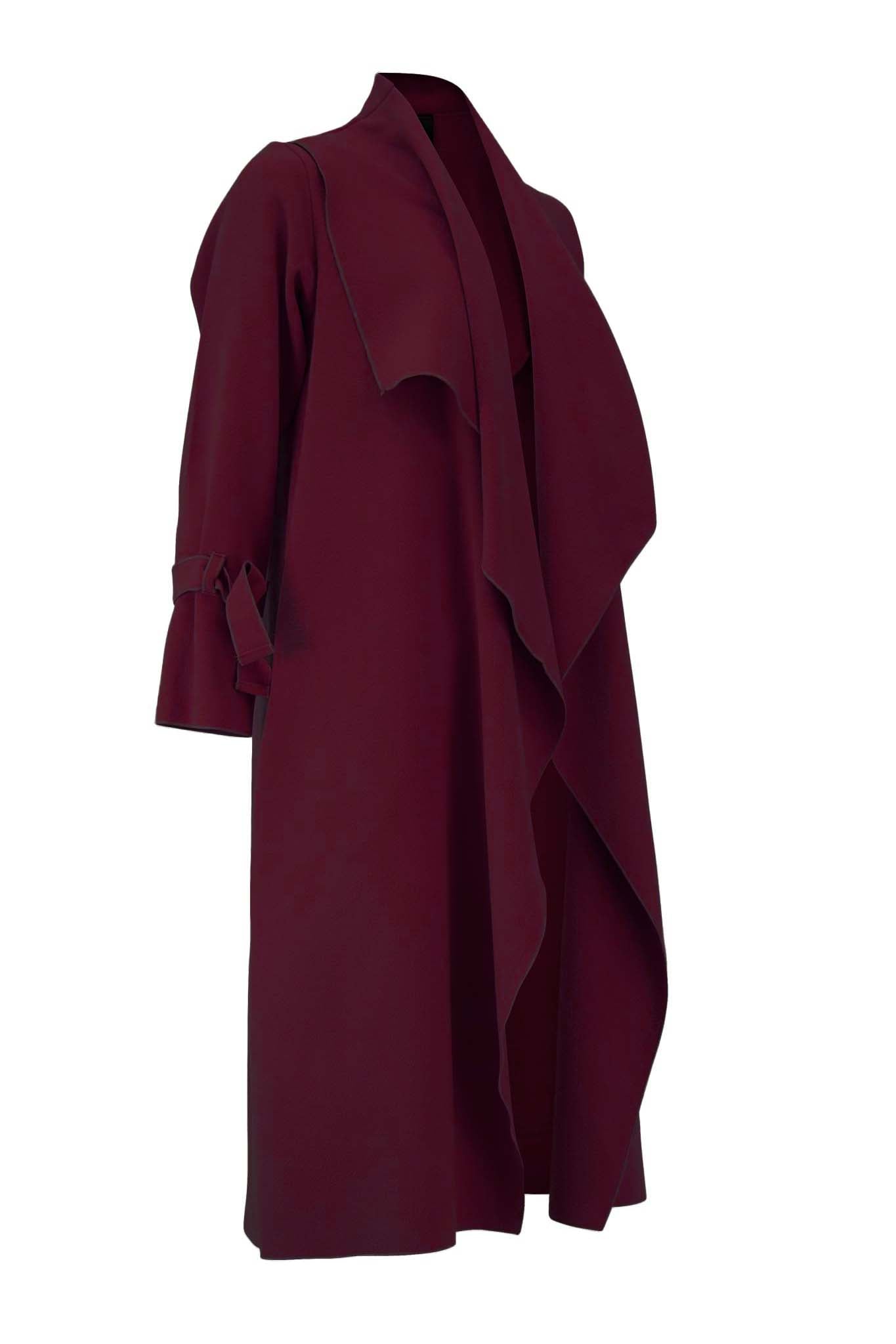 HADEDA Burgundy Coat Dresses Leigh Schubert