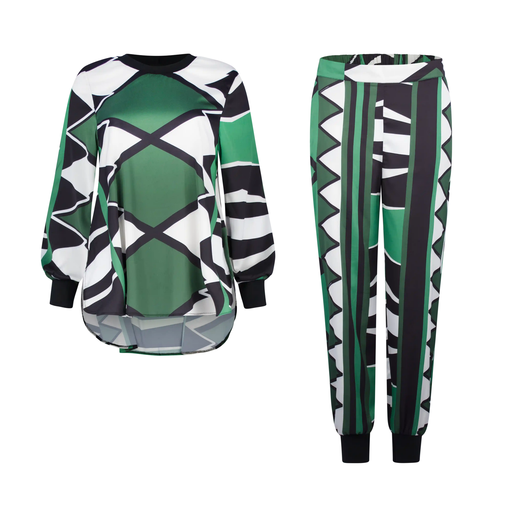BRUMILDAH Forest Emerald Print Outfit Sets Leigh Schubert