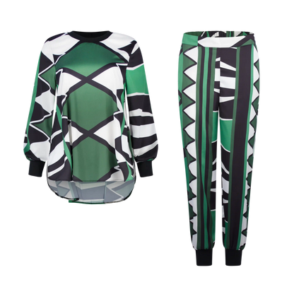 BRUMILDAH Forest Emerald Print Outfit Sets Leigh Schubert
