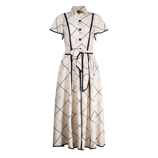 BLOOMINGDALE Grid Print Dresses Leigh Schubert