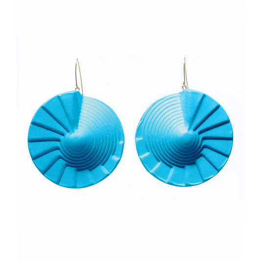 Clarisse Design Accessories Spiral Earrings Aqua