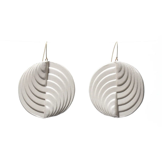 Clarisse Design Accessories Circle Earrings Pearl