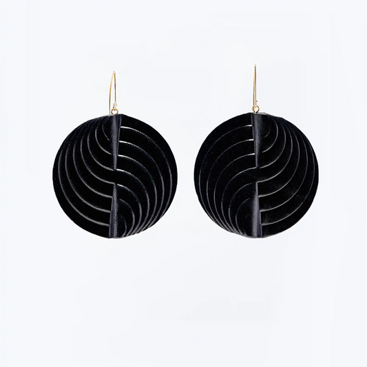 Circle Earrings Black Accessories Clarisse Design