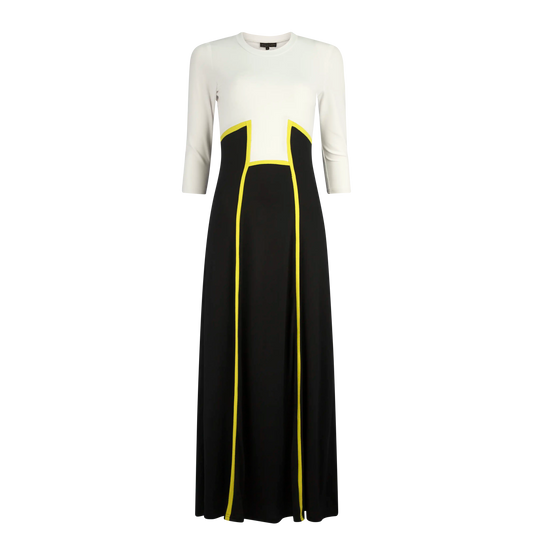 Leigh Schubert Dresses DORA White Black Citroen