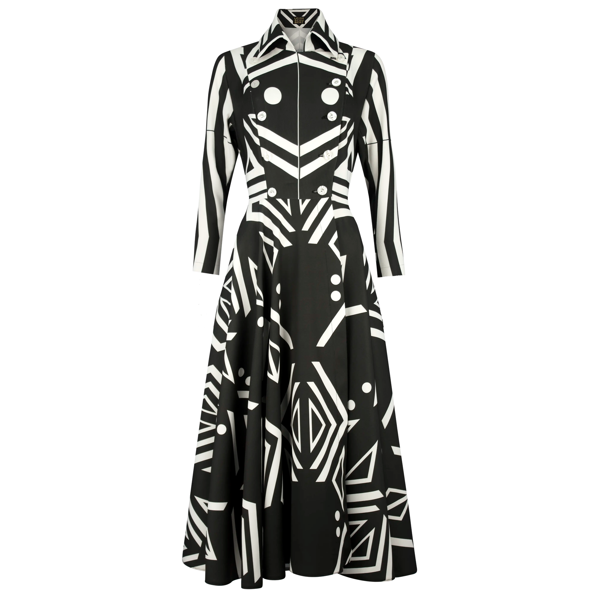 Leigh Schubert Coat Dresses ELVIS Airforce Black White