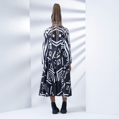 ELVIS Airforce Black White Coat Dresses Leigh Schubert