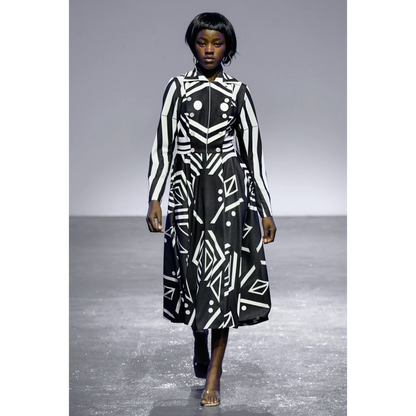 ELVIS Airforce Black White Coat Dresses Leigh Schubert