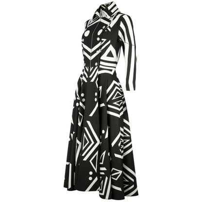 ELVIS Airforce Black White Coat Dresses Leigh Schubert