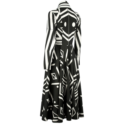 ELVIS Airforce Black White Coat Dresses Leigh Schubert