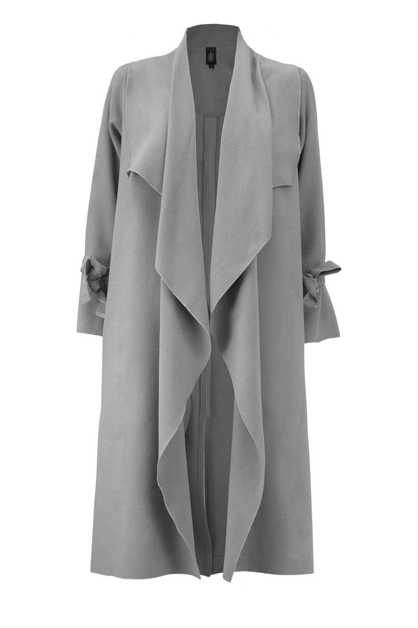 HADEDA Light Grey Marl Coat Dresses Leigh Schubert