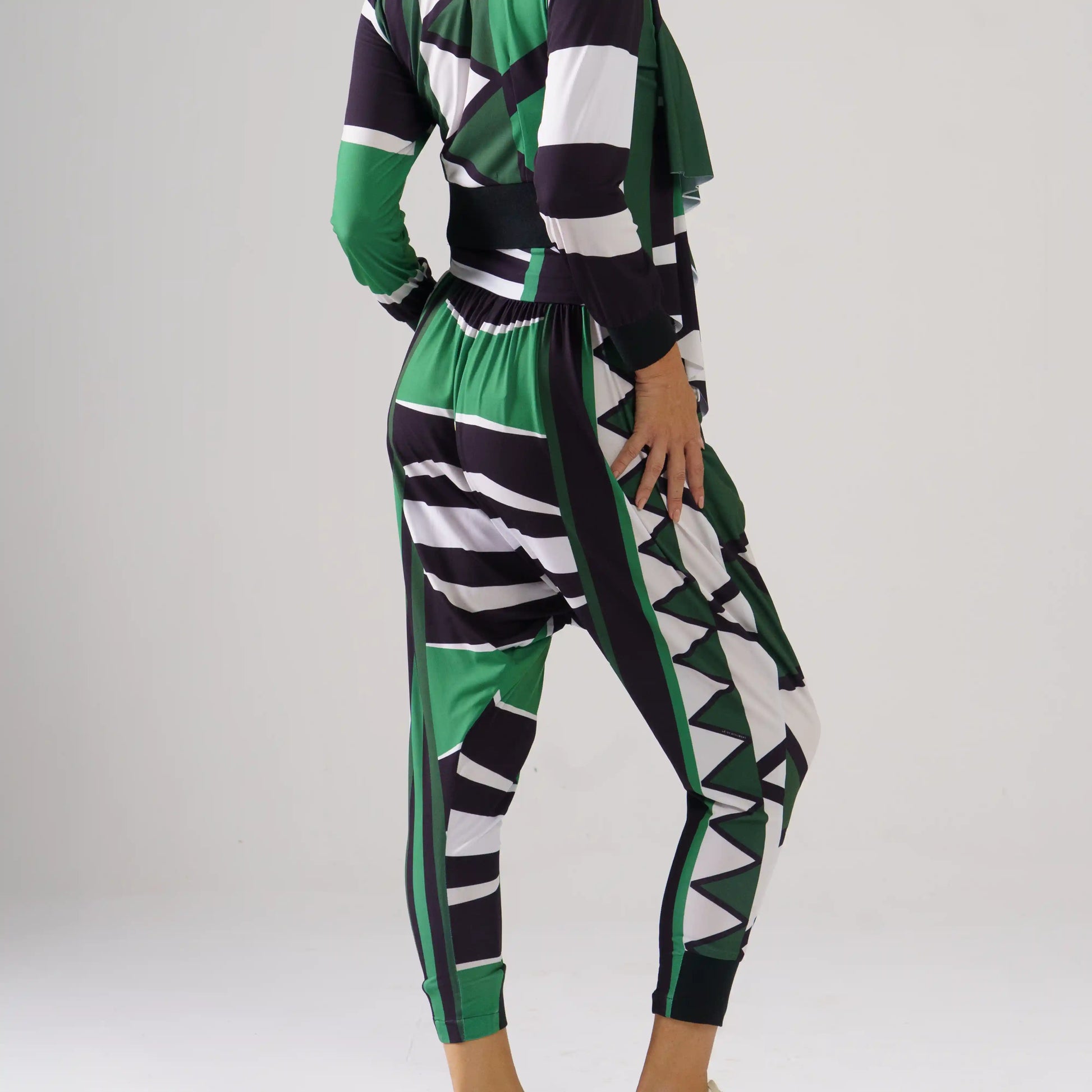 HACKSAW Jayden Greens Print Pants Leigh Schubert