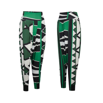 HACKSAW Jayden Greens Print Pants Leigh Schubert