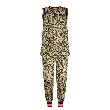 LEEZY Leopard Neon Pink Blk Stripe Outfit Sets Leigh Schubert