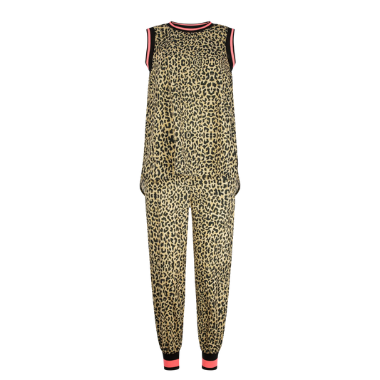 Leigh Schubert Outfit Sets LEEZY Leopard Neon Pink Blk Stripe