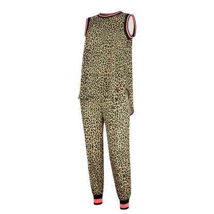LEEZY Leopard Neon Pink Blk Stripe Outfit Sets Leigh Schubert
