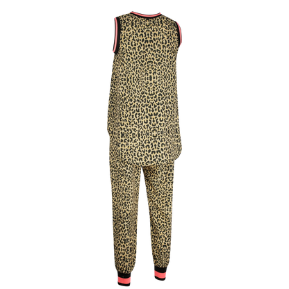 LEEZY Leopard Neon Pink Blk Stripe Outfit Sets Leigh Schubert