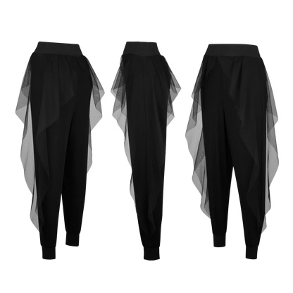 MANTAH Black Tulle Pants Leigh Schubert