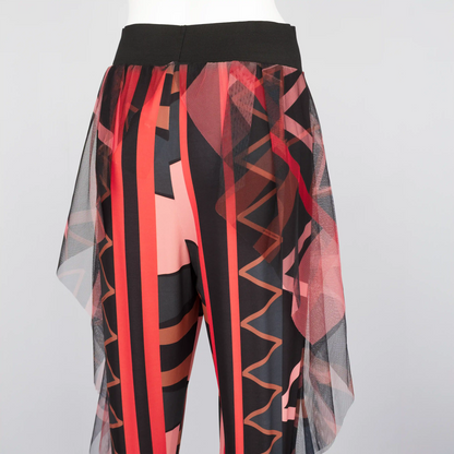 MANTAH Jayden Navy Print Pants Leigh Schubert