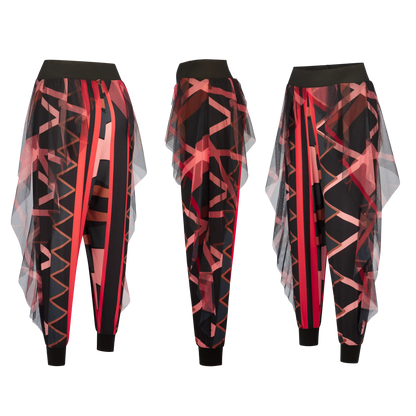 MANTAH Jayden Navy Print Pants Leigh Schubert