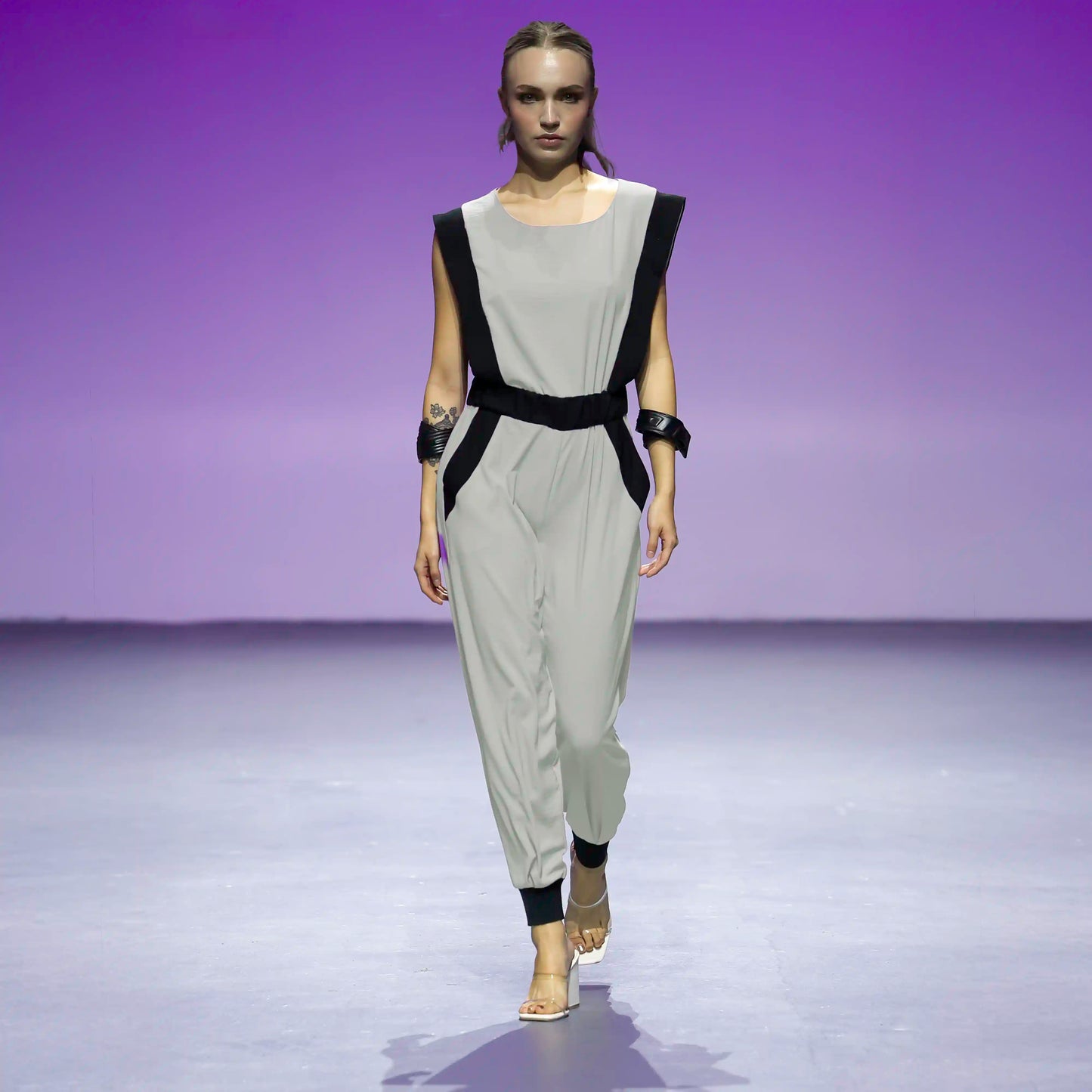 BEZOZ Stone With Black Contrast Jumpsuits & Rompers Leigh Schubert