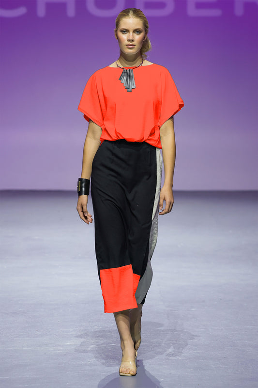 SIENNA Skirt Tangerine Black Stone Leigh Schubert