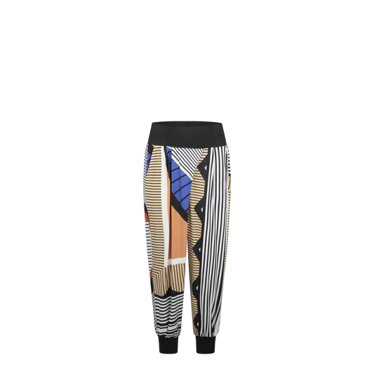 ROVA Akeso Print Stone Royal Black White Pants Leigh Schubert
