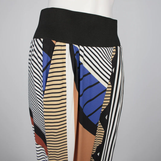 ROVA Akeso Print Stone Royal Black White Pants Leigh Schubert
