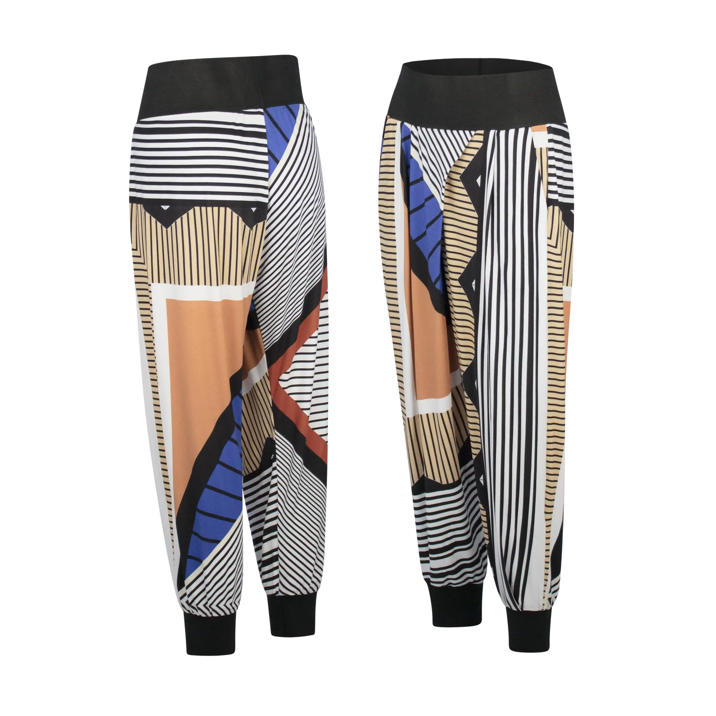 ROVA Akeso Print Stone Royal Black White Pants Leigh Schubert