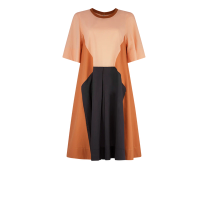 SANTA FE' Peach Rust Navy Dresses Leigh Schubert