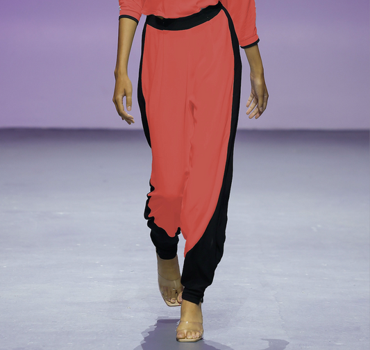 SEBASTIAN Pants Tangerine Black Leigh Schubert